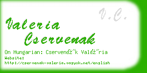 valeria cservenak business card